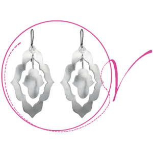 Royal Hamam Dancing Forms Large Earrings – Sterling Silver
