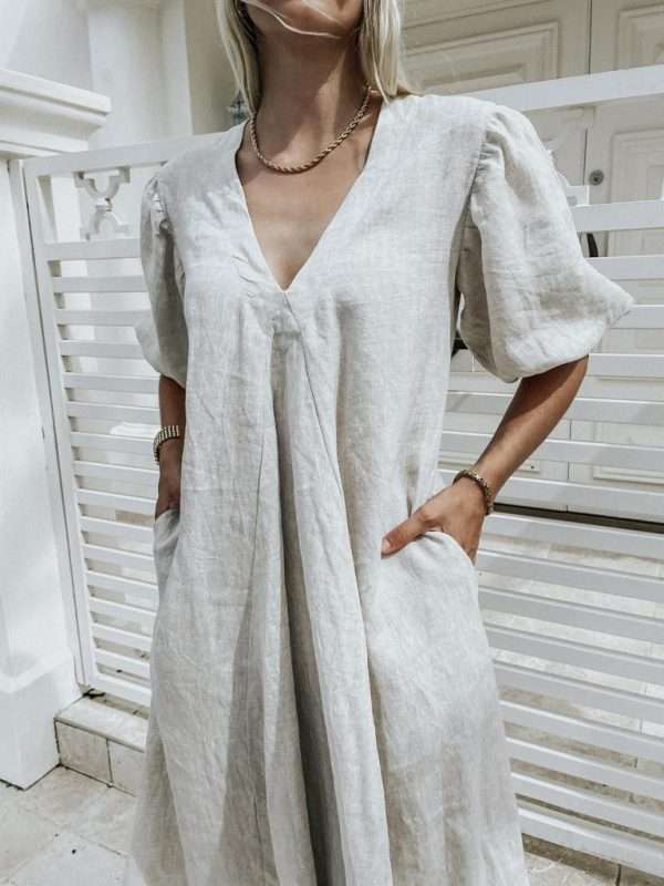 LJC Designs Charlotte Dress Khaki