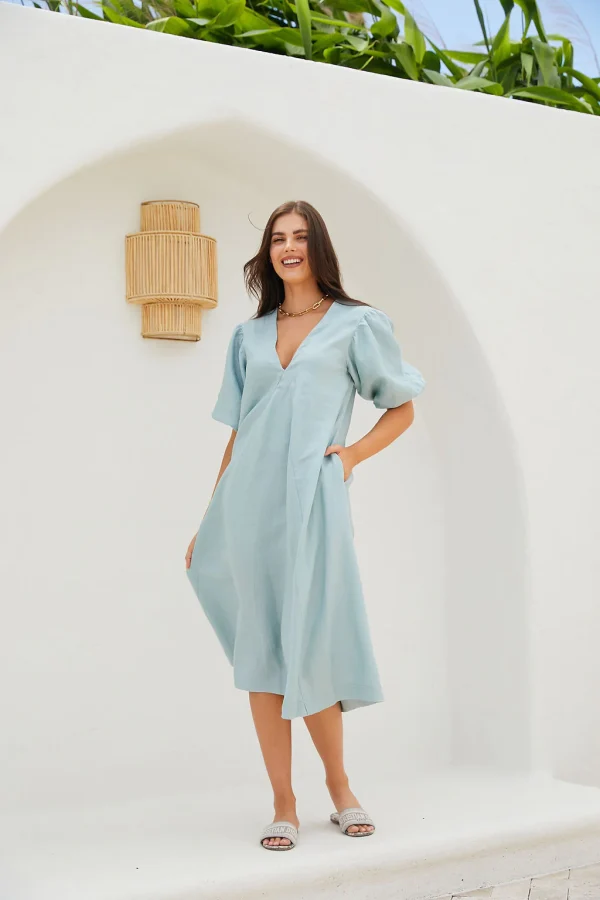 LJC Designs Charlotte Dress Ocean Blue