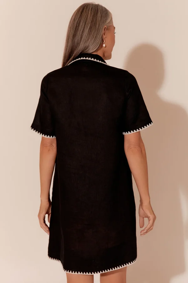 Adorne Ebony Stitched Edge Dress Black