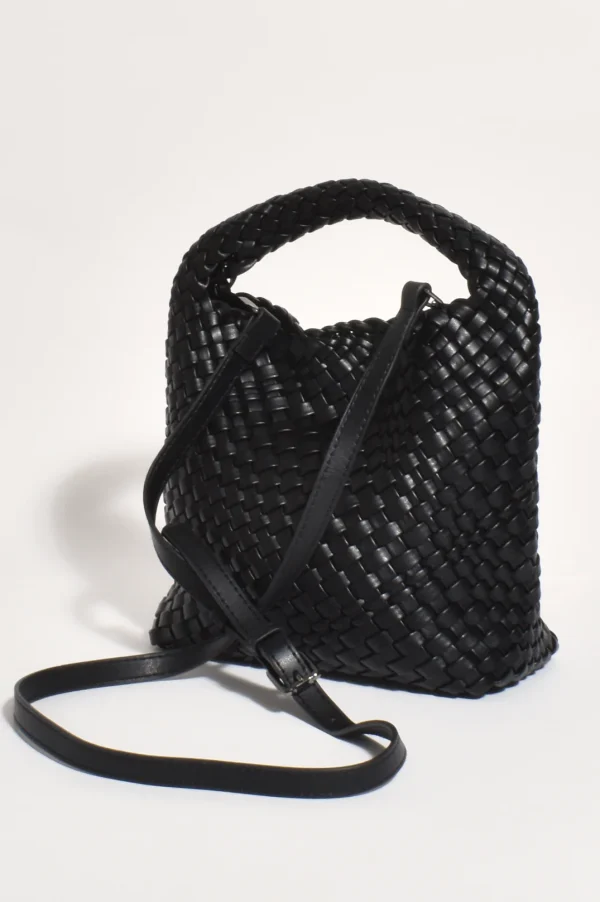 Adorne Remi Woven Mini Bag Black