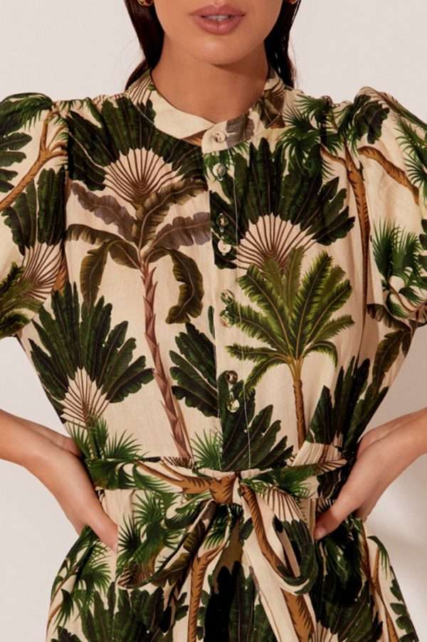Adorne Celeste Palm Dress - Print
