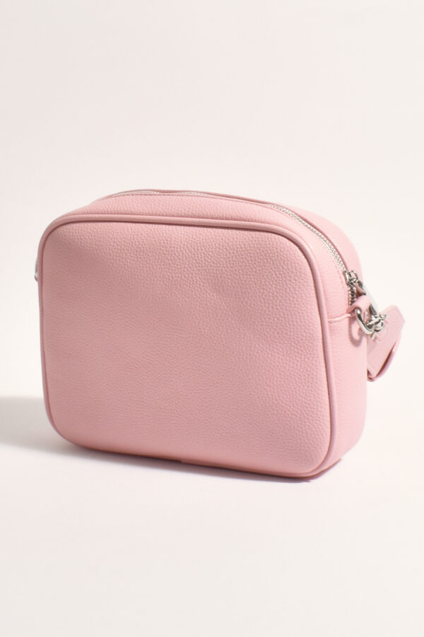 Adorne Paloma Weave Contrast Trim Camera Bag Pink
