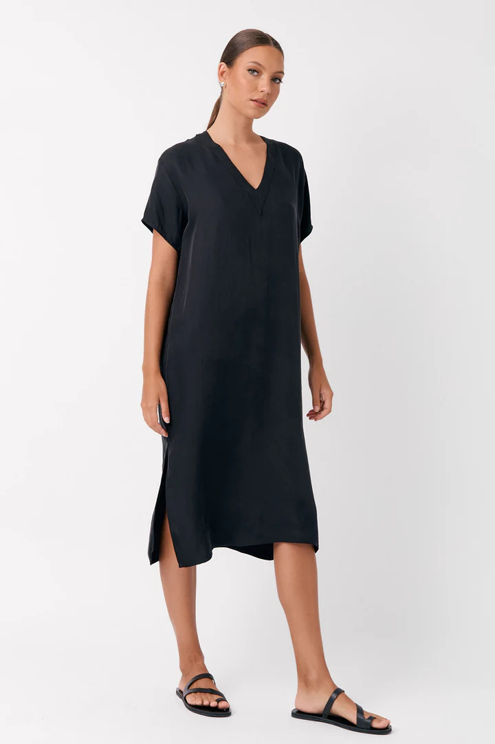 Adorne Georgia V Neck Cupro Dress - 2 colours - Image 8