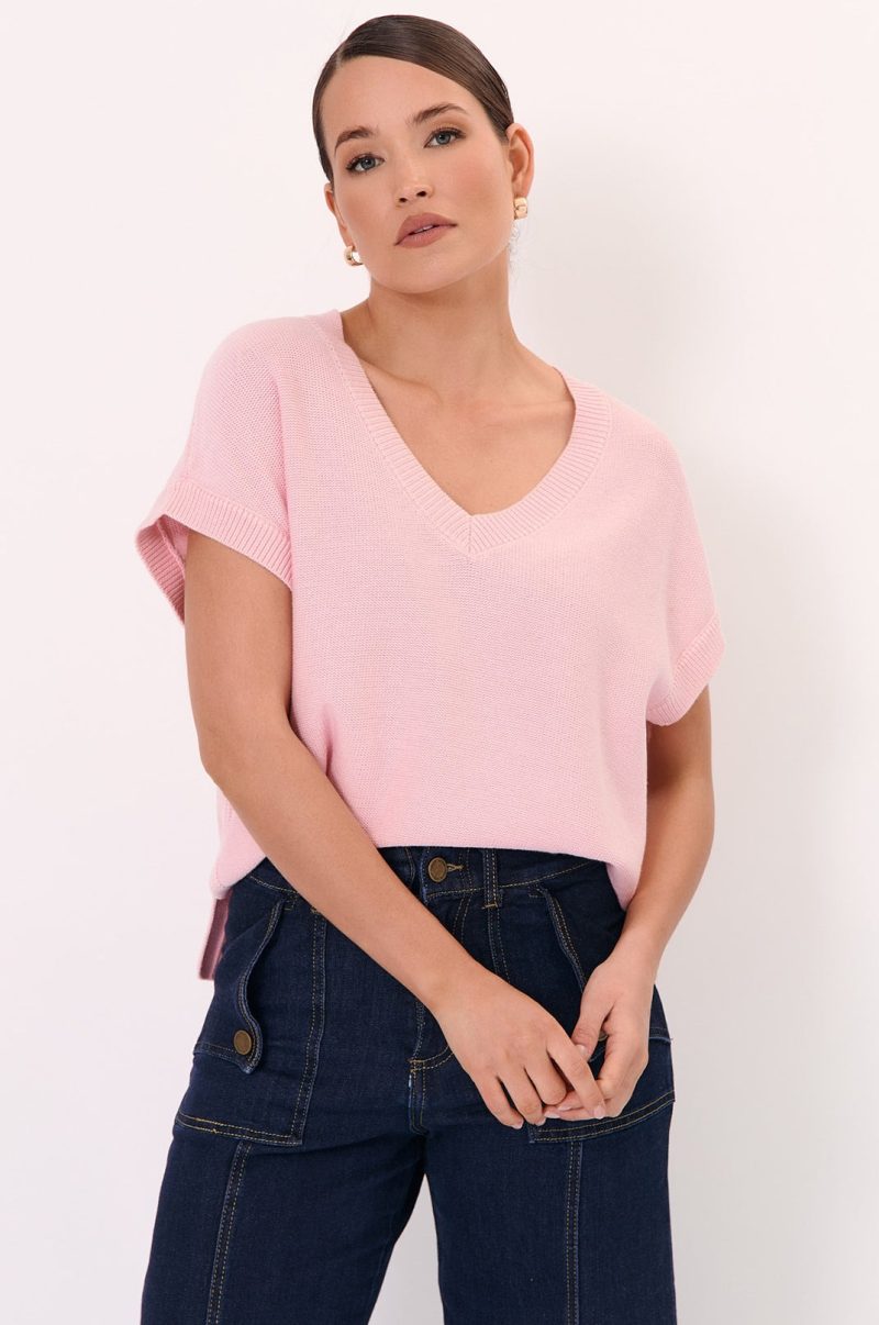 ADORNE COTTON KNIT TOP (PINK) 12