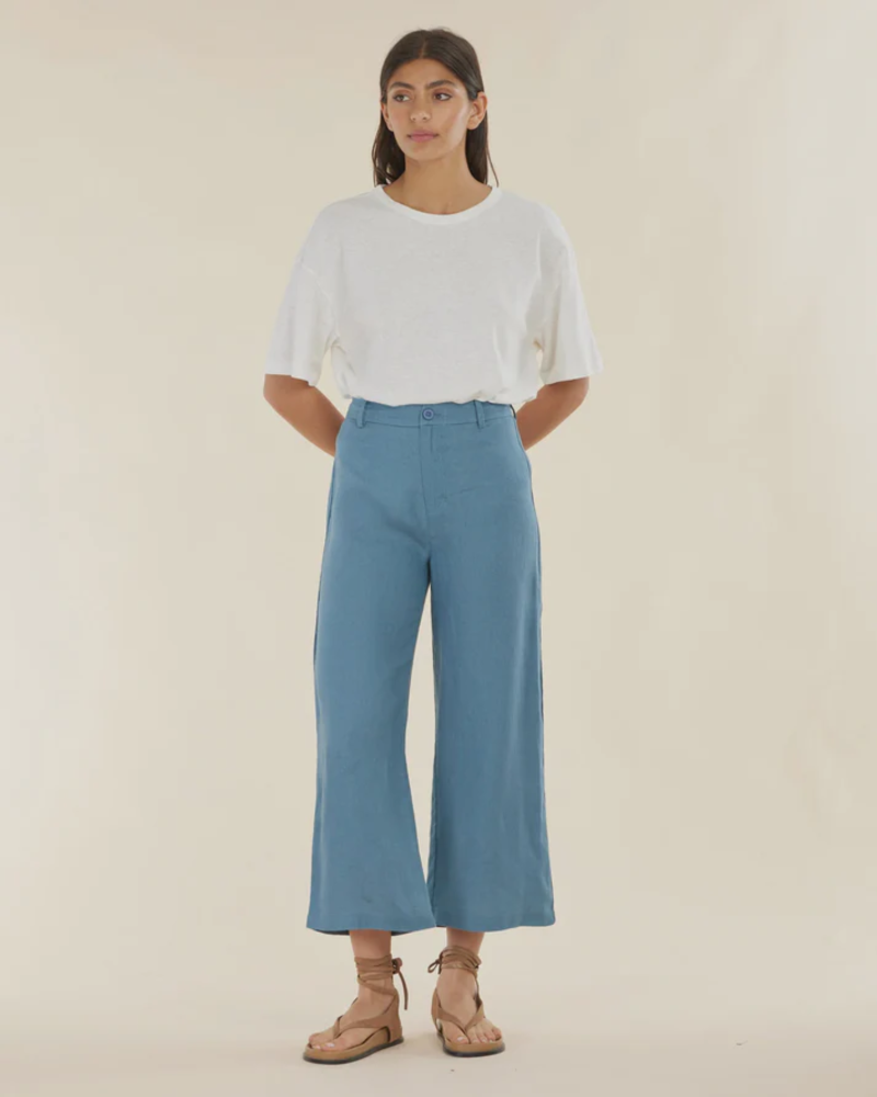 Amelius Barossa Linen Pant - Blue
