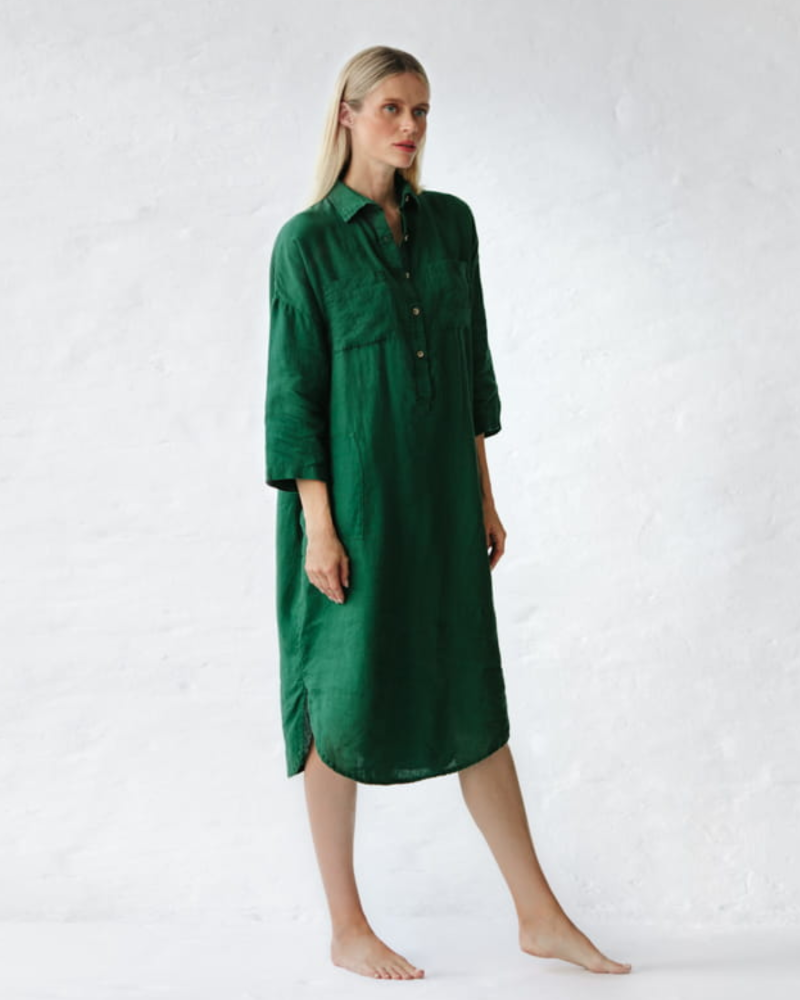 Seaside Shirt Dress Green (O/S)