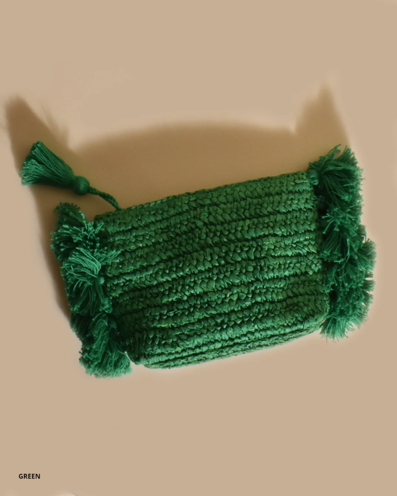 Adorne Ayla Pom Pom Edge Event Clutch - 3 colours