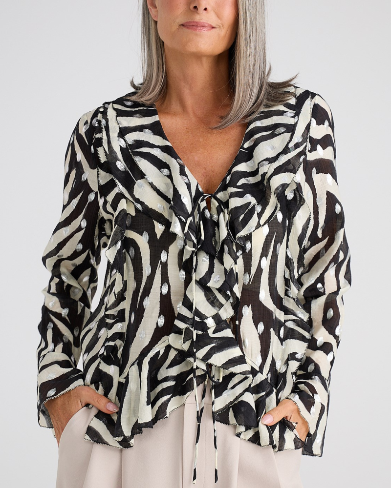 Brave + True Harper Top Zebra Print