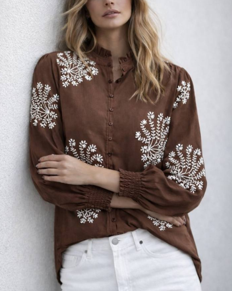 Joop & Gypsy Choco with White Embroidery Top